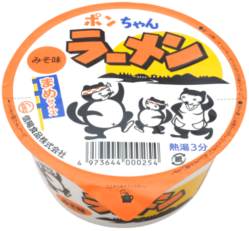 ポンちゃん豆カップラーメン みそ